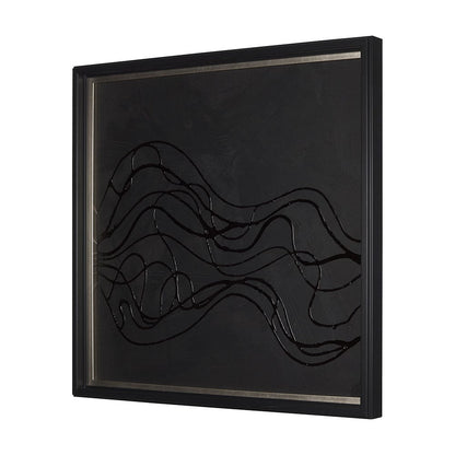 Mercana - Bee Dance I by Studio M a handmade Original Framed 3D Textured Artwork - 14669 view 2