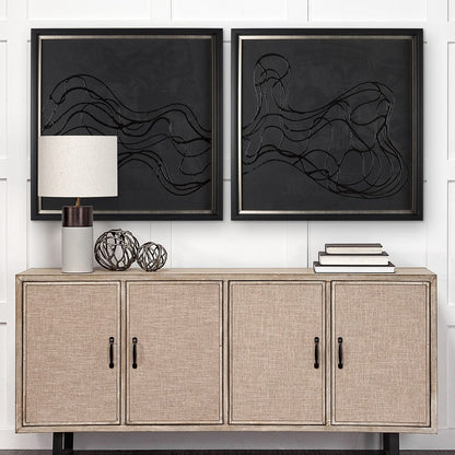 Mercana - Bee Dance I by Studio M a handmade Original Framed 3D Textured Artwork - 14669 view 8