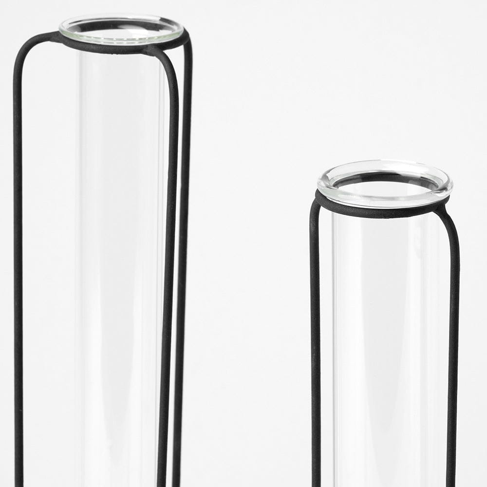Mercana - Beeker Set Of Three Black Metal Test Tube Style Vases - 68600_CLOSEOUT view 3