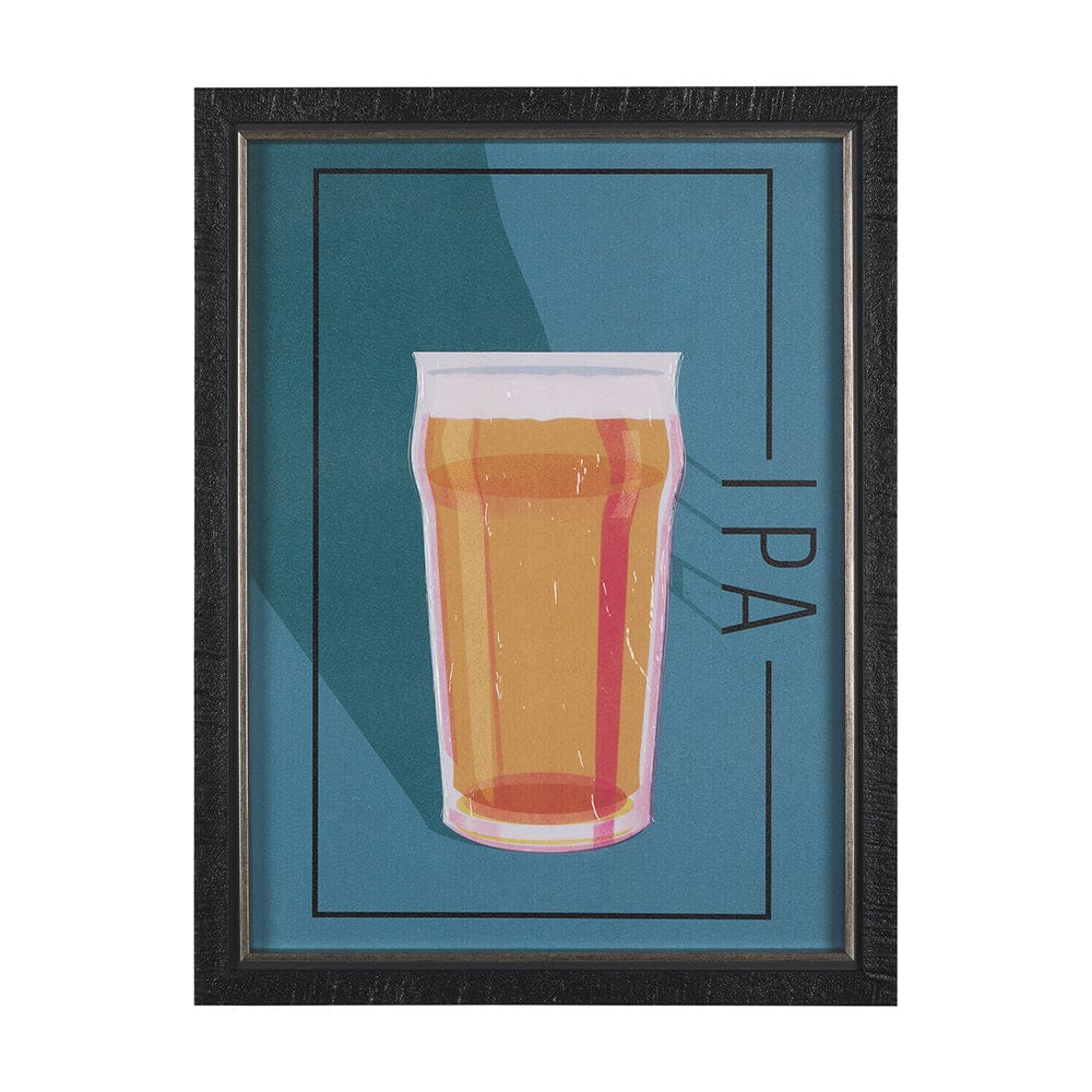 Mercana - Beer Poster IPA by Mercana Studio a Hand Embellished Textured Framed Art Print - 14913 view 1
