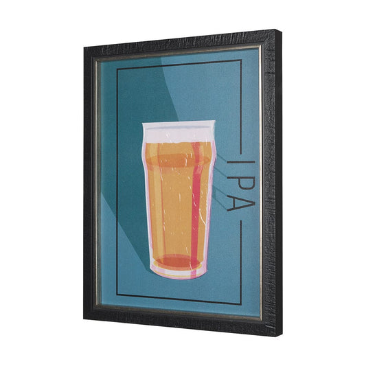 Mercana - Beer Poster IPA by Mercana Studio a Hand Embellished Textured Framed Art Print - 14913 view 2