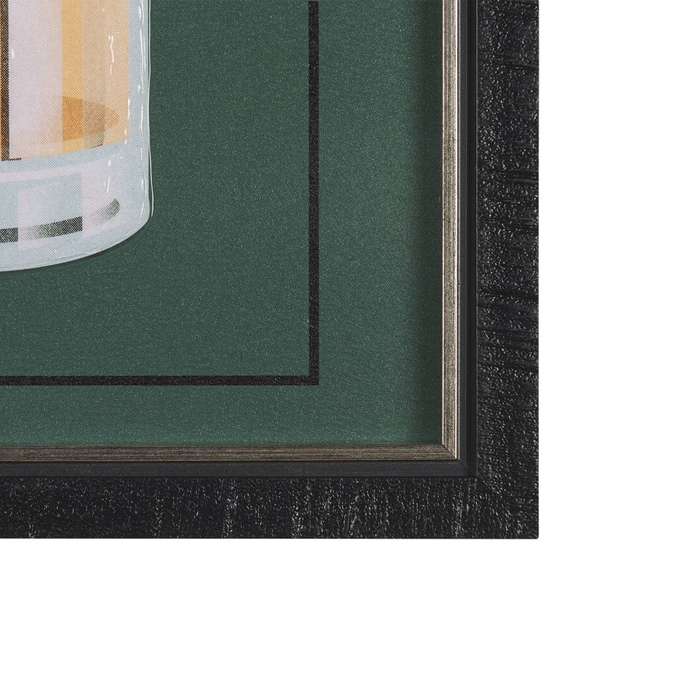 Mercana - Beer Poster Lager by Mercana Studio a Hand Embellished Textured Framed Art Print - 14915 view 3