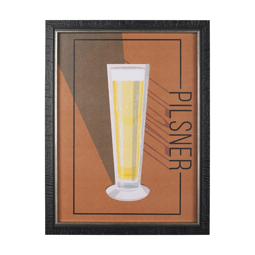 Mercana - Beer Poster Pilsner by Mercana Studio a Hand Embellished Textured Framed Art Print - 14912 view 1