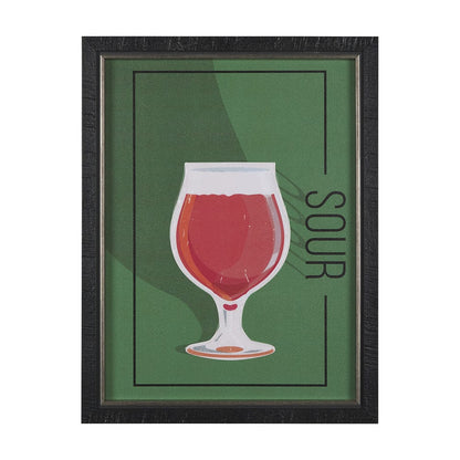 Mercana - Beer Poster Sour by Mercana Studio a Hand Embellished Textured Framed Art Print - 14914 view 1