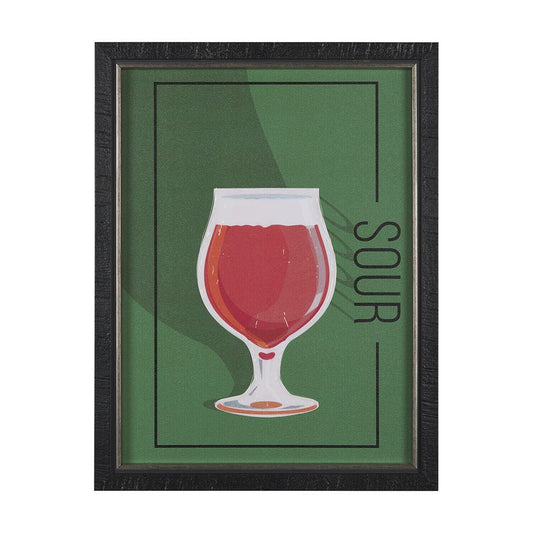 Mercana - Beer Poster Sour by Mercana Studio a Hand Embellished Textured Framed Art Print - 14914 view 1