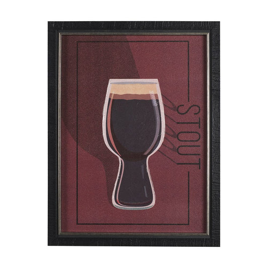 Mercana - Beer Poster Stout by Mercana Studio a Hand Embellished Textured Framed Art Print - 14911 view 1