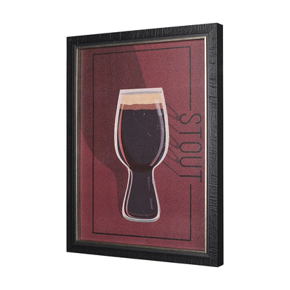 Mercana - Beer Poster Stout by Mercana Studio a Hand Embellished Textured Framed Art Print - 14911 view 2