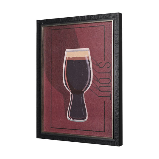 Mercana - Beer Poster Stout by Mercana Studio a Hand Embellished Textured Framed Art Print - 14911 view 2