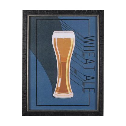Mercana - Beer Poster Wheat Ale by Mercana Studio a Hand Embellished Textured Framed Art Print - 14916 view 1