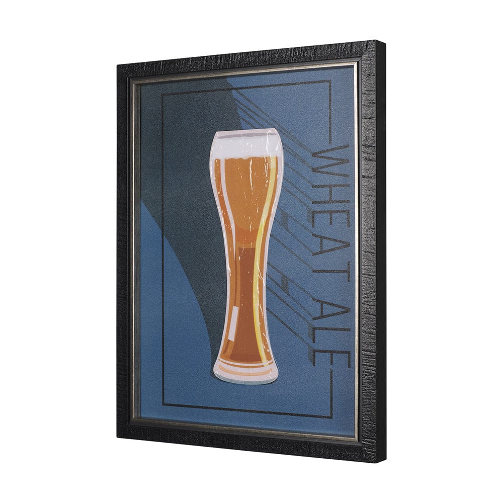 Mercana - Beer Poster Wheat Ale by Mercana Studio a Hand Embellished Textured Framed Art Print - 14916 view 2