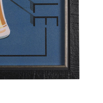 Mercana - Beer Poster Wheat Ale by Mercana Studio a Hand Embellished Textured Framed Art Print - 14916 view 3