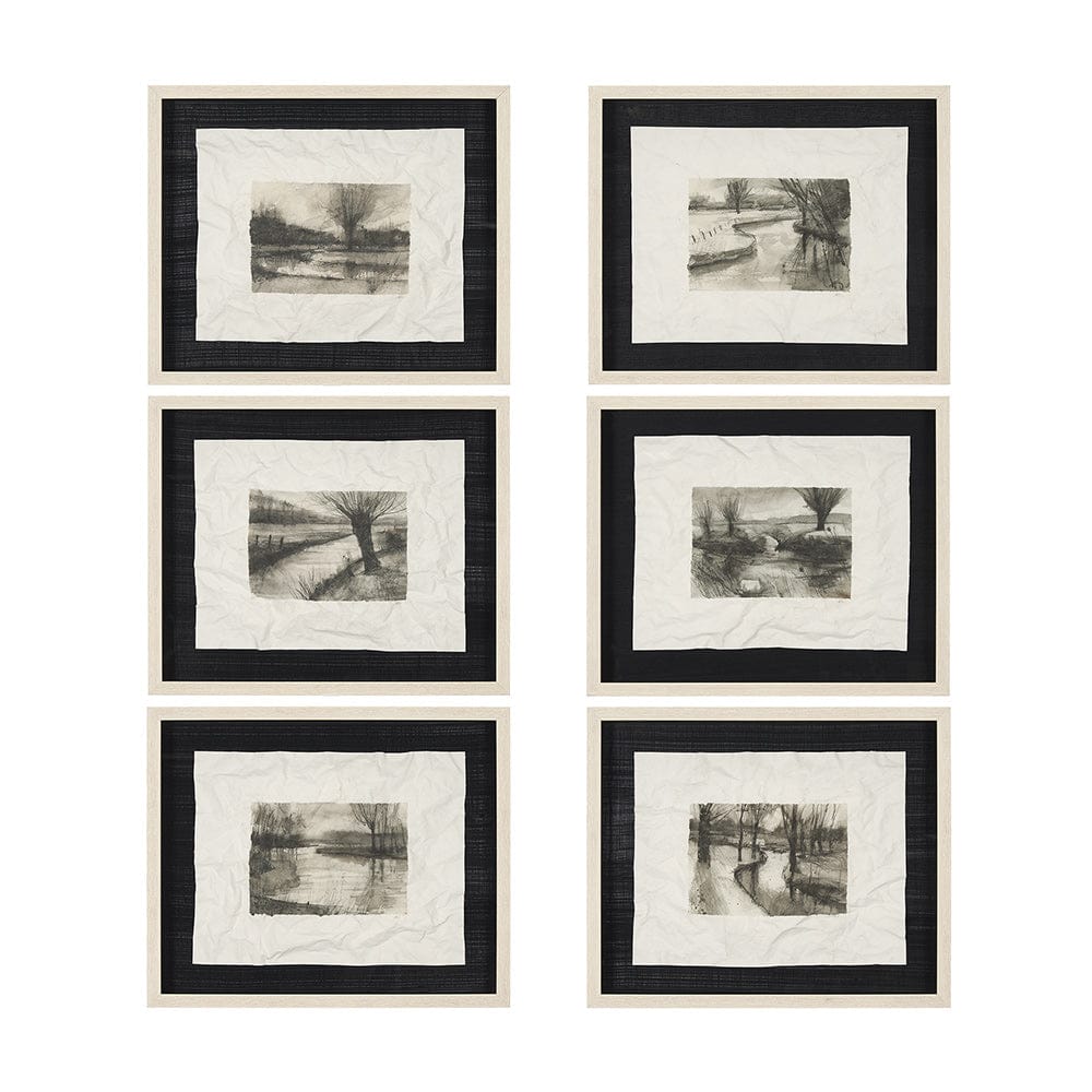 Mercana - Before the Rain I by Mercana Studio a Hand Embelished Textured Framed Art Print Matted under Glass - 15143 view 1