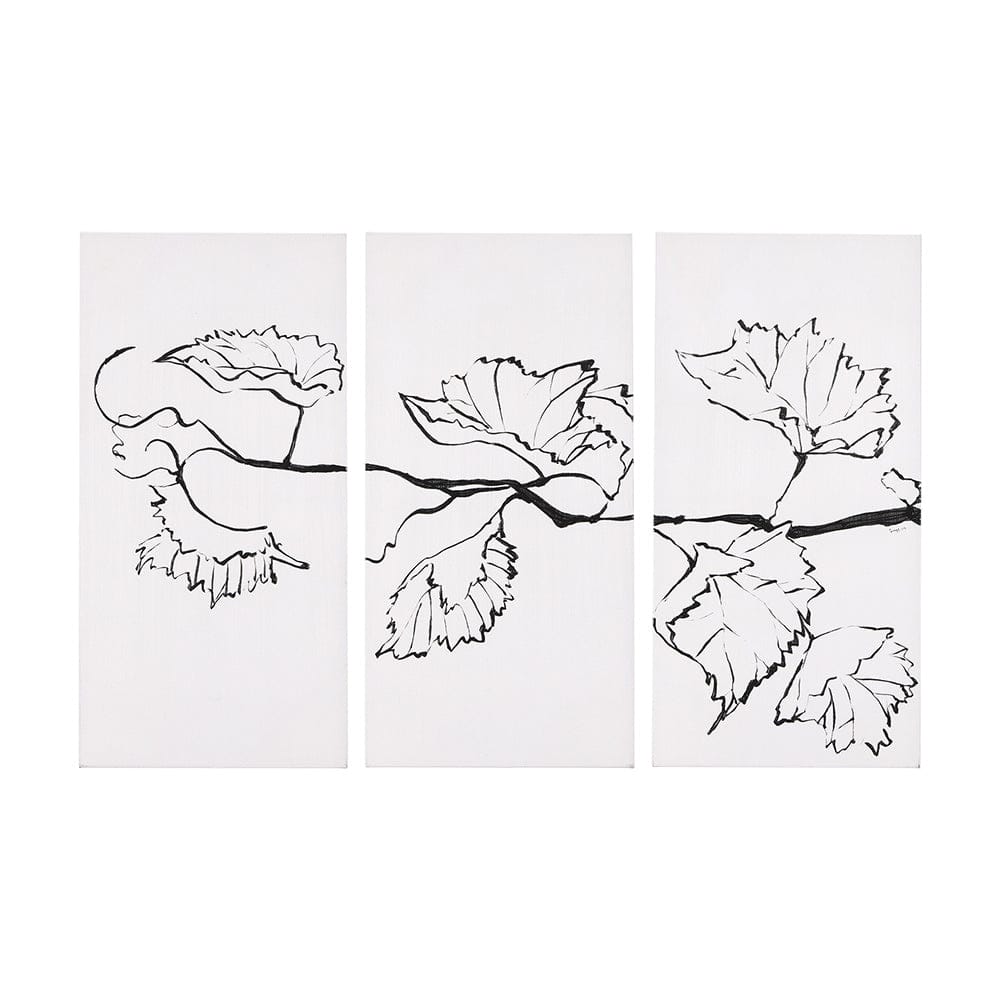 Mercana - Begonia Vine Left by Mercana Studio a Hand Embellished Textured Canvas - 102425-S view 1