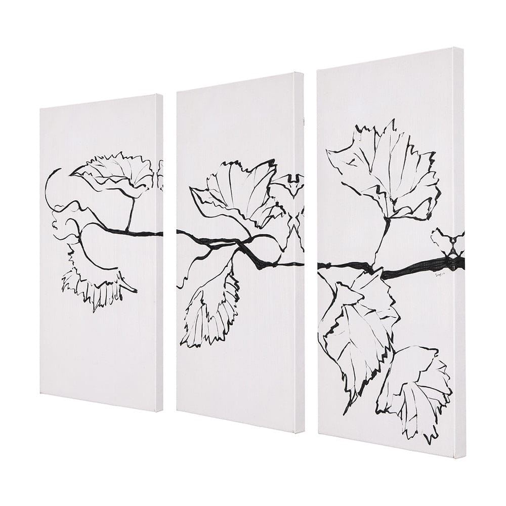 Mercana - Begonia Vine Left by Mercana Studio a Hand Embellished Textured Canvas - 102425-S view 2