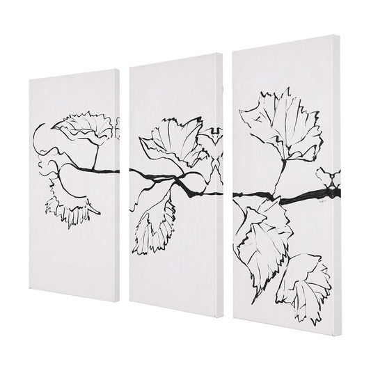 Mercana - Begonia Vine Left by Mercana Studio a Hand Embellished Textured Canvas - 102425-S view 2