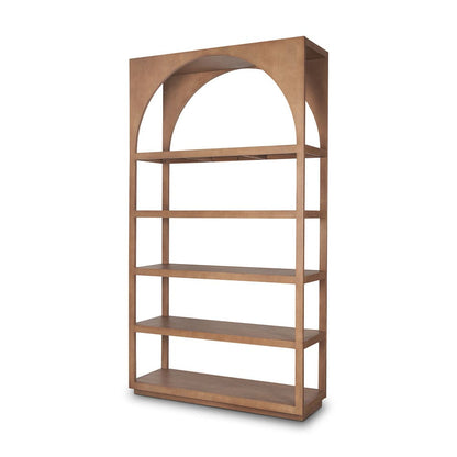 Mercana - Bela Arched Shelving Unit Medium Brown Wood - 70579-AB view 1