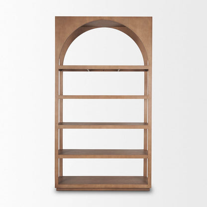 Mercana - Bela Arched Shelving Unit Medium Brown Wood - 70579-AB view 2
