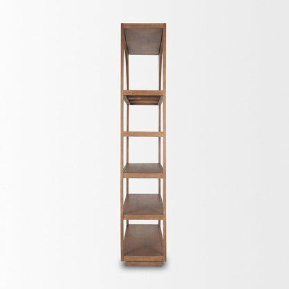 Mercana - Bela Arched Shelving Unit Medium Brown Wood - 70579-AB view 3