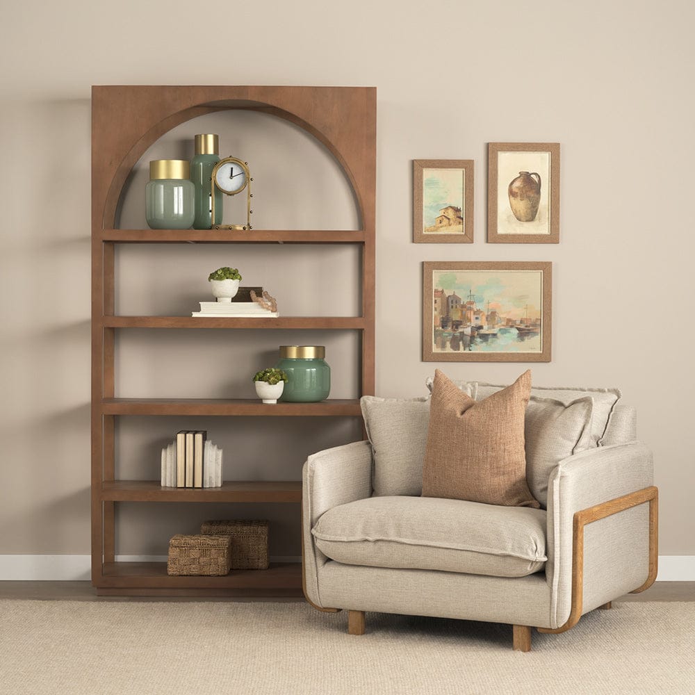 Mercana - Bela Arched Shelving Unit Medium Brown Wood - 70579-AB view 11