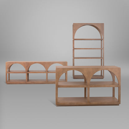 Mercana - Bela Large Arched Console Table Medium Brown Wood - 70580 view 12