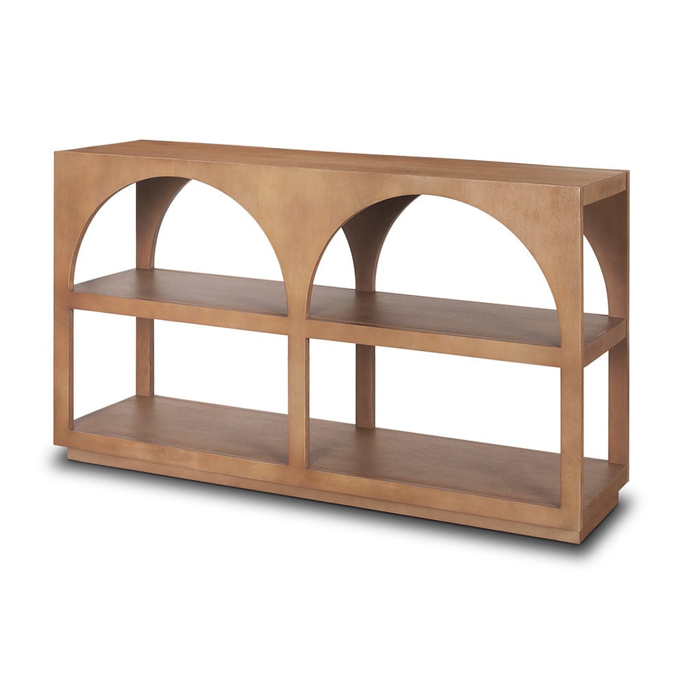 Mercana - Bela Small Arched Console Table Medium Brown Wood - 70581 view 1