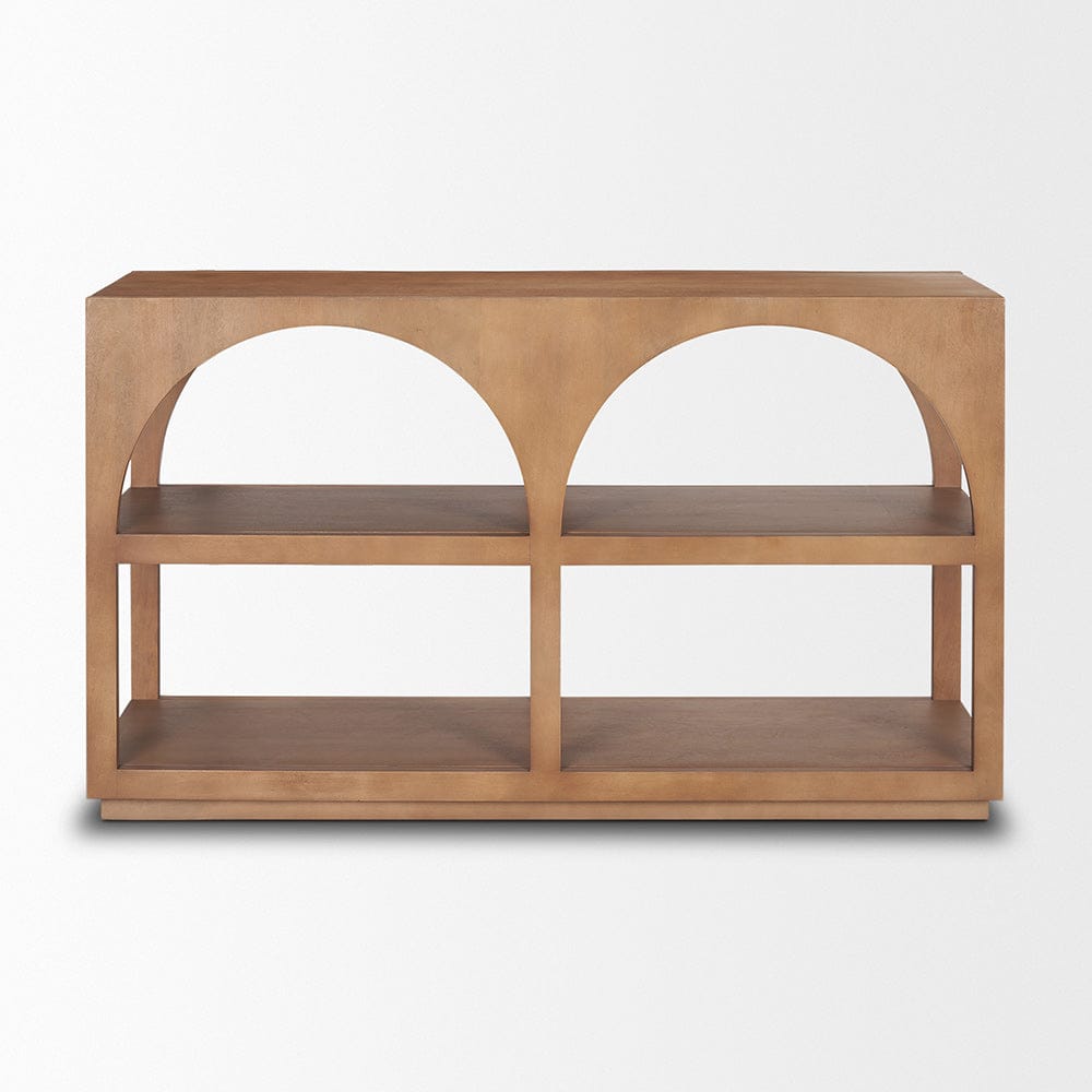 Mercana - Bela Small Arched Console Table Medium Brown Wood - 70581 view 2