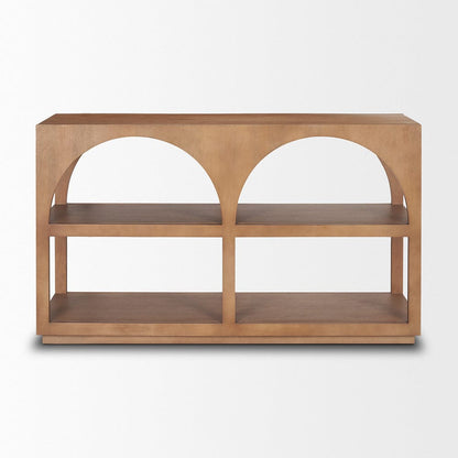 Mercana - Bela Small Arched Console Table Medium Brown Wood - 70581 view 2