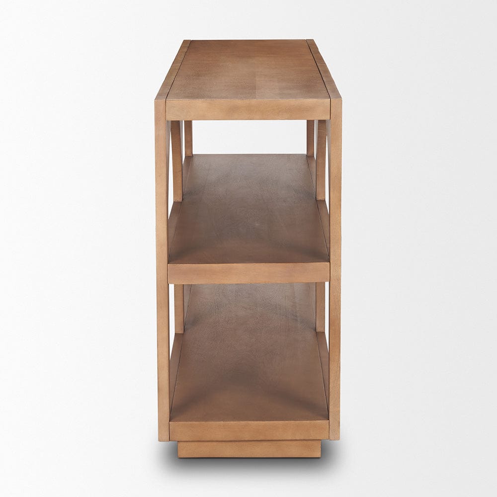 Mercana - Bela Small Arched Console Table Medium Brown Wood - 70581 view 3