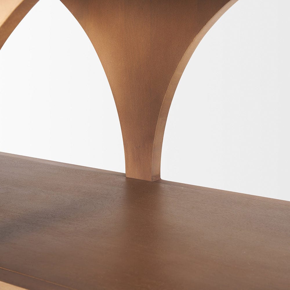 Mercana - Bela Small Arched Console Table Medium Brown Wood - 70581 view 7
