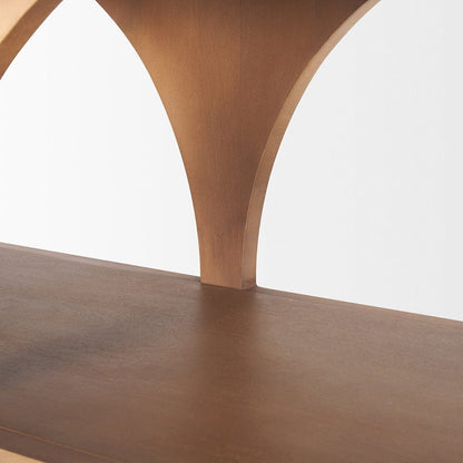 Mercana - Bela Small Arched Console Table Medium Brown Wood - 70581 view 7
