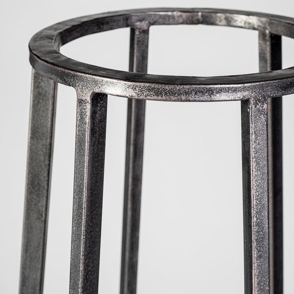 Mercana - Bella Large Black Metal Cylindrical Cage Candle Holder Lantern - 68980_CLOSEOUT view 7
