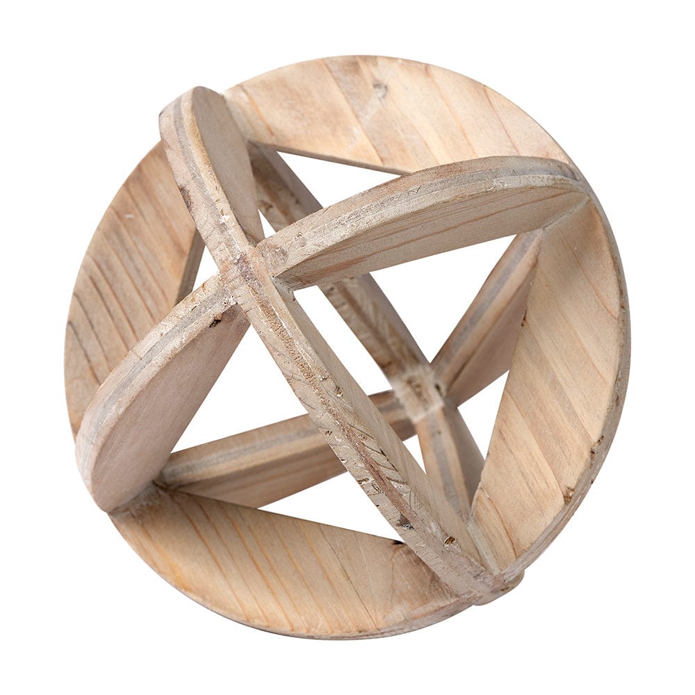 Mercana - Bellatrix II Large 7L x 7W Natural Decorative Wooden Sphere - 68644 view 1