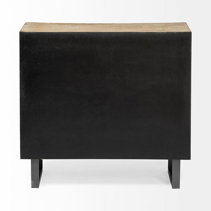 Mercana - Bellefontaine 34L x 16W Natural Fir Veneer And Fabric 2 Door Accent Cabinet - 67635 view 4