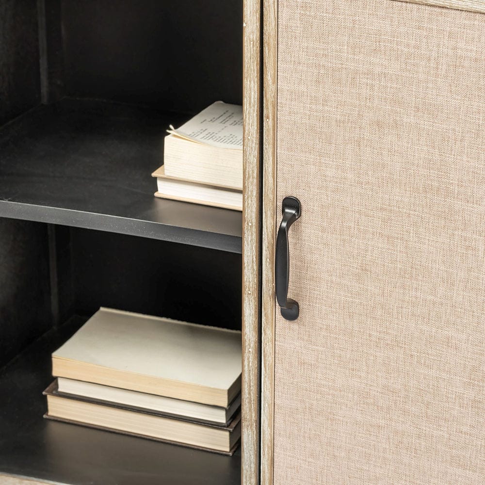 Mercana - Bellefontaine 34L x 16W Natural Fir Veneer And Fabric 2 Door Accent Cabinet - 67635 view 7