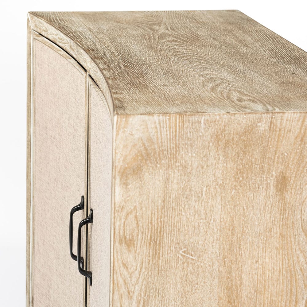 Mercana - Bellefontaine 34L x 16W Natural Fir Veneer And Fabric 2 Door Accent Cabinet - 67635 view 8