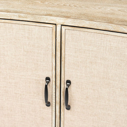 Mercana - Bellefontaine 34L x 16W Natural Fir Veneer And Fabric 2 Door Accent Cabinet - 67635 view 13