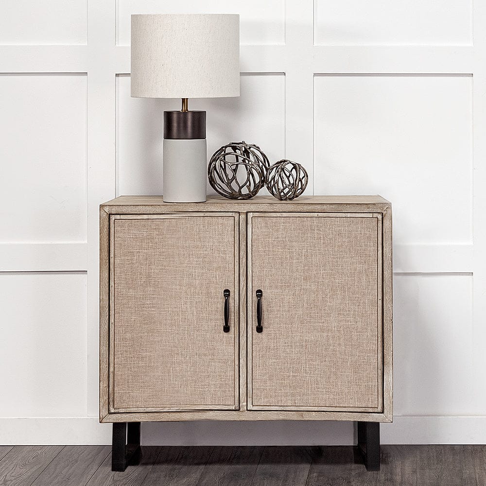 Mercana - Bellefontaine 34L x 16W Natural Fir Veneer And Fabric 2 Door Accent Cabinet - 67635 view 14