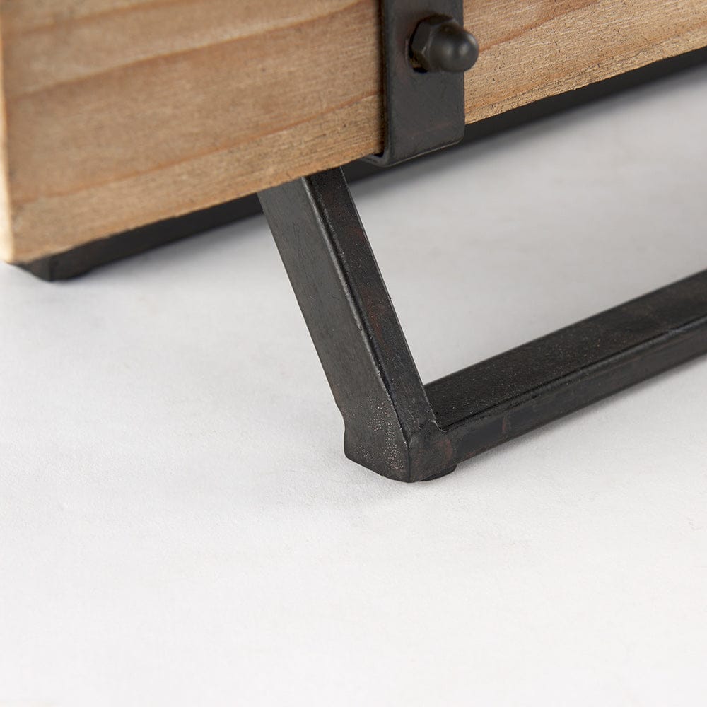 Mercana - Benk Wood and Black Metal Five Cup Candle Holder - 53085_CLOSEOUT view 9