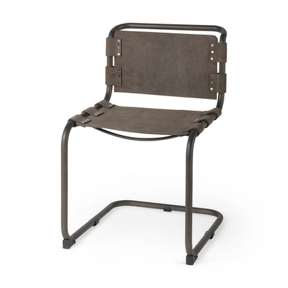 Mercana - Berbick 33" Total Height Brown/Gray Suede w/ Iron Frame Dining Chair - 69275 view 1