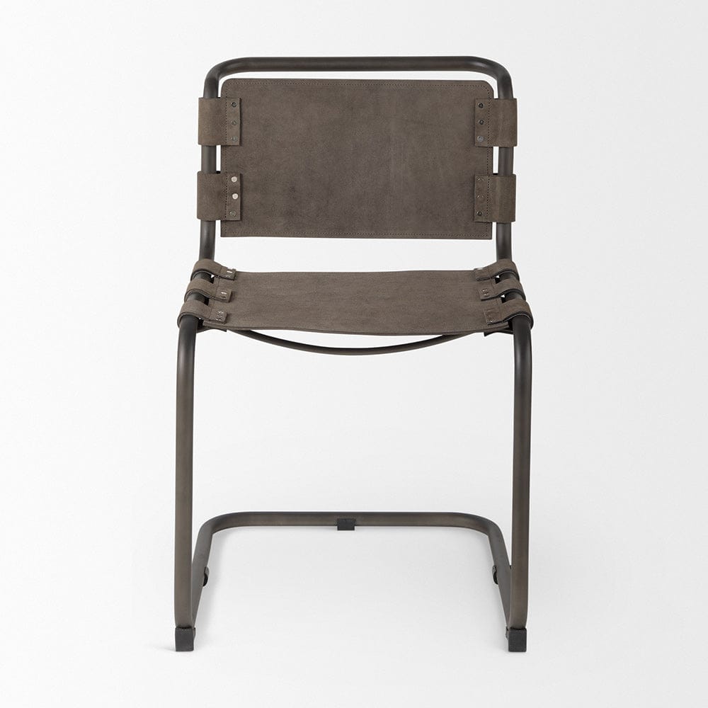Mercana - Berbick 33" Total Height Brown/Gray Suede w/ Iron Frame Dining Chair - 69275 view 2