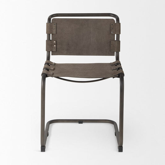 Mercana - Berbick 33" Total Height Brown/Gray Suede w/ Iron Frame Dining Chair - 69275 view 2