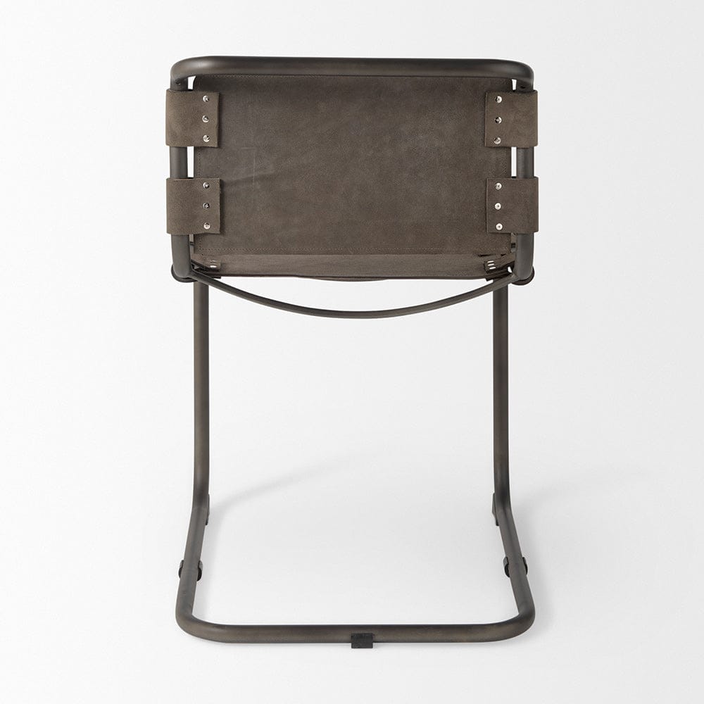 Mercana - Berbick 33" Total Height Brown/Gray Suede w/ Iron Frame Dining Chair - 69275 view 4
