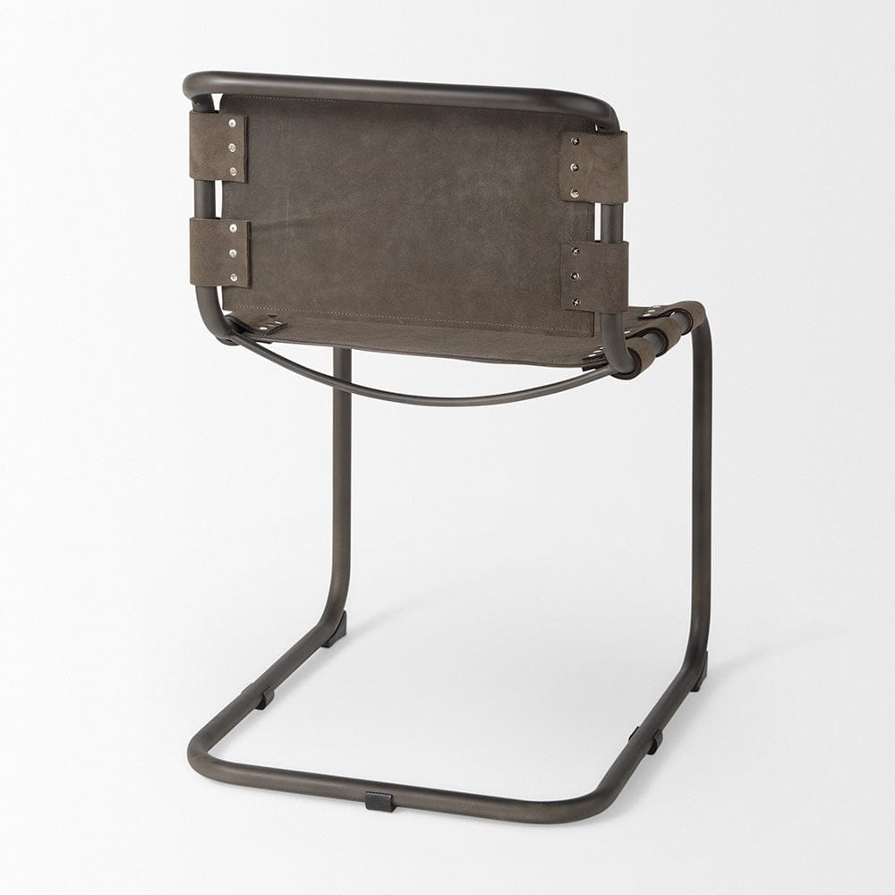 Mercana - Berbick 33" Total Height Brown/Gray Suede w/ Iron Frame Dining Chair - 69275 view 5