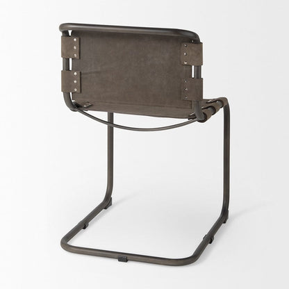 Mercana - Berbick 33" Total Height Brown/Gray Suede w/ Iron Frame Dining Chair - 69275 view 5