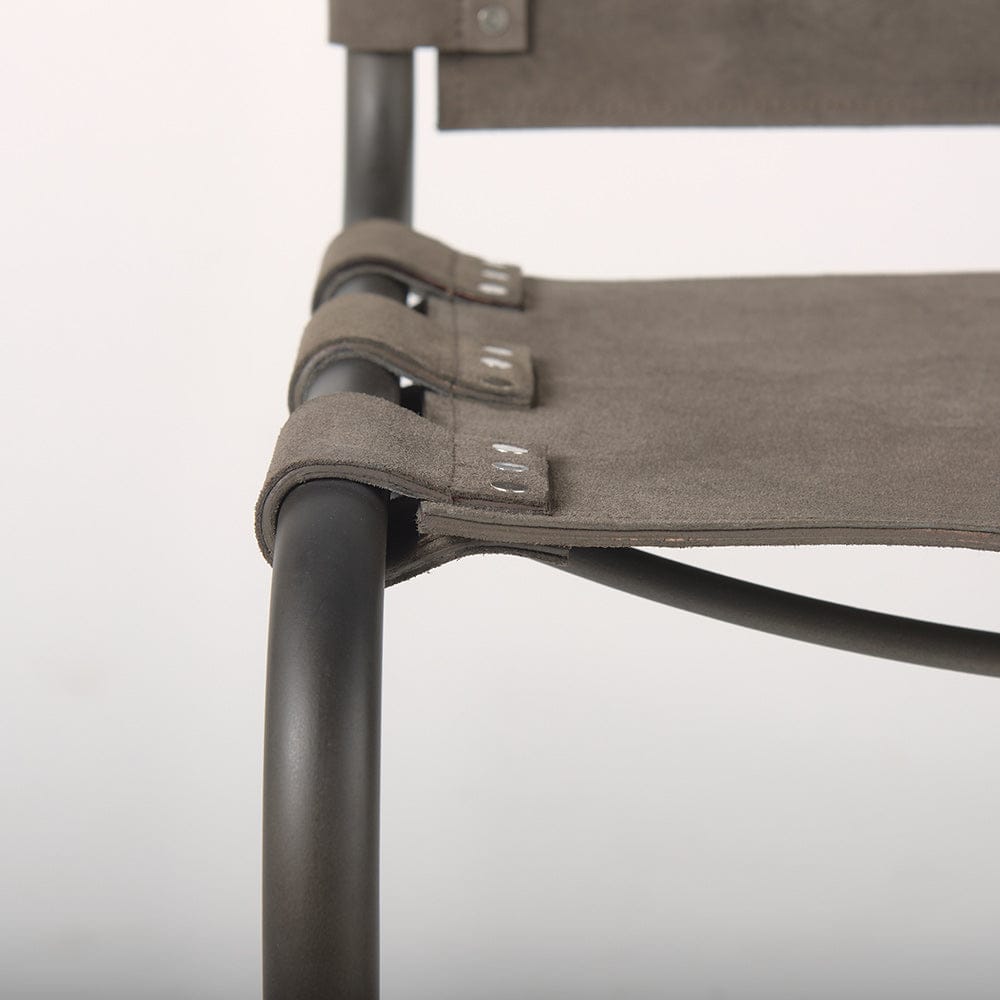 Mercana - Berbick 33" Total Height Brown/Gray Suede w/ Iron Frame Dining Chair - 69275 view 8