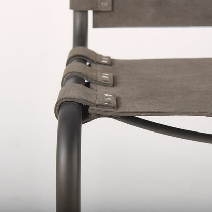 Mercana - Berbick 33" Total Height Brown/Gray Suede w/ Iron Frame Dining Chair - 69275 view 8