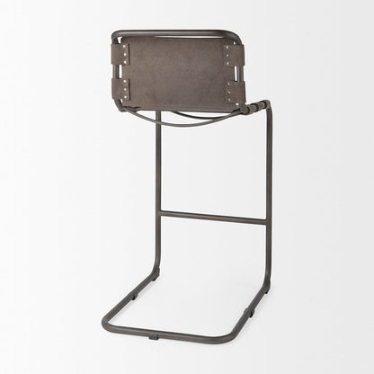 Mercana - Berbick 43" Total Height Brown/Gray Suede w/ Iron Frame Bar Stool - 69281_CLOSEOUT view 5