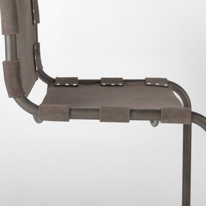 Mercana - Berbick 43" Total Height Brown/Gray Suede w/ Iron Frame Bar Stool - 69281_CLOSEOUT view 7