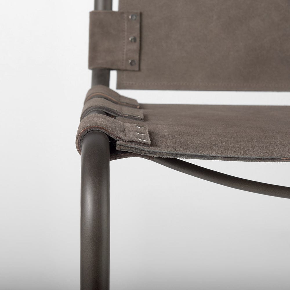 Mercana - Berbick 43" Total Height Brown/Gray Suede w/ Iron Frame Bar Stool - 69281_CLOSEOUT view 8