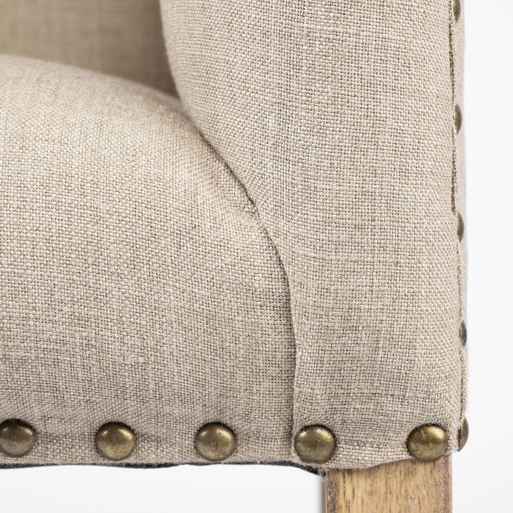 Mercana - Bergen 60L x 19W Beige Fabric Covered Seat W/Brown Wood Frame Accent Bench - 68144 view 5
